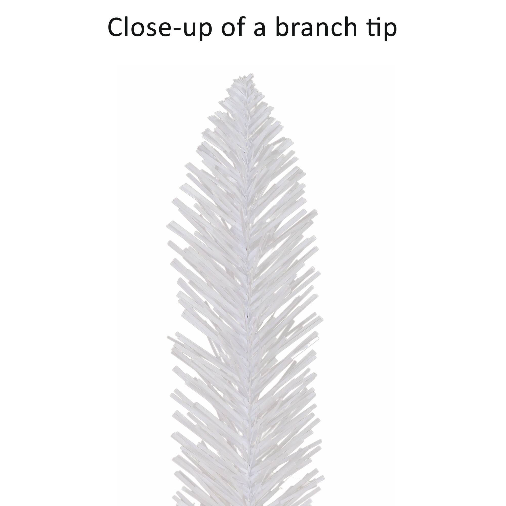 6ft. Pre-Lit White Carson Artificial Pine Christmas Tree, Clear Lights